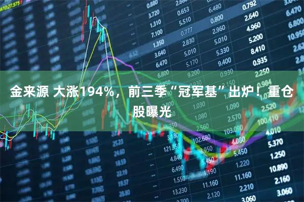 金来源 大涨194%，前三季“冠军基”出炉！重仓股曝光