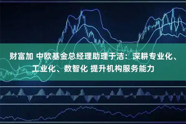 财富加 中欧基金总经理助理于洁：深耕专业化、工业化、数智化 提升机构服务能力